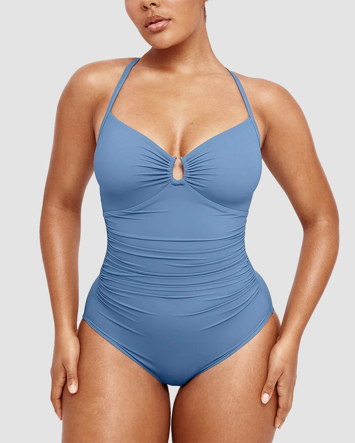 Shaping Swimsuit Elegant Sculpt with U‑Ring Cut‑Out