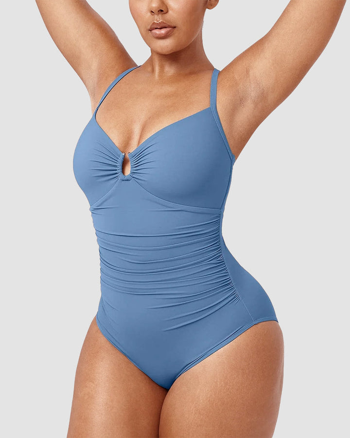 Shaping Swimsuit Elegant Sculpt with U‑Ring Cut‑Out