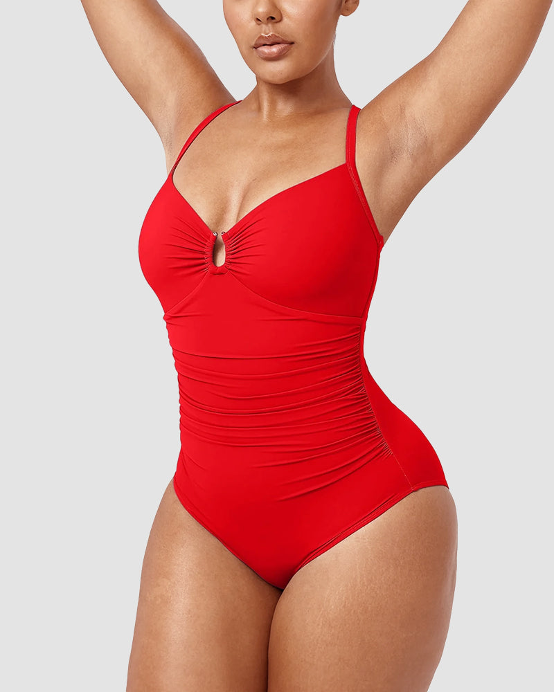Shaping Swimsuit Elegant Sculpt with U‑Ring Cut‑Out