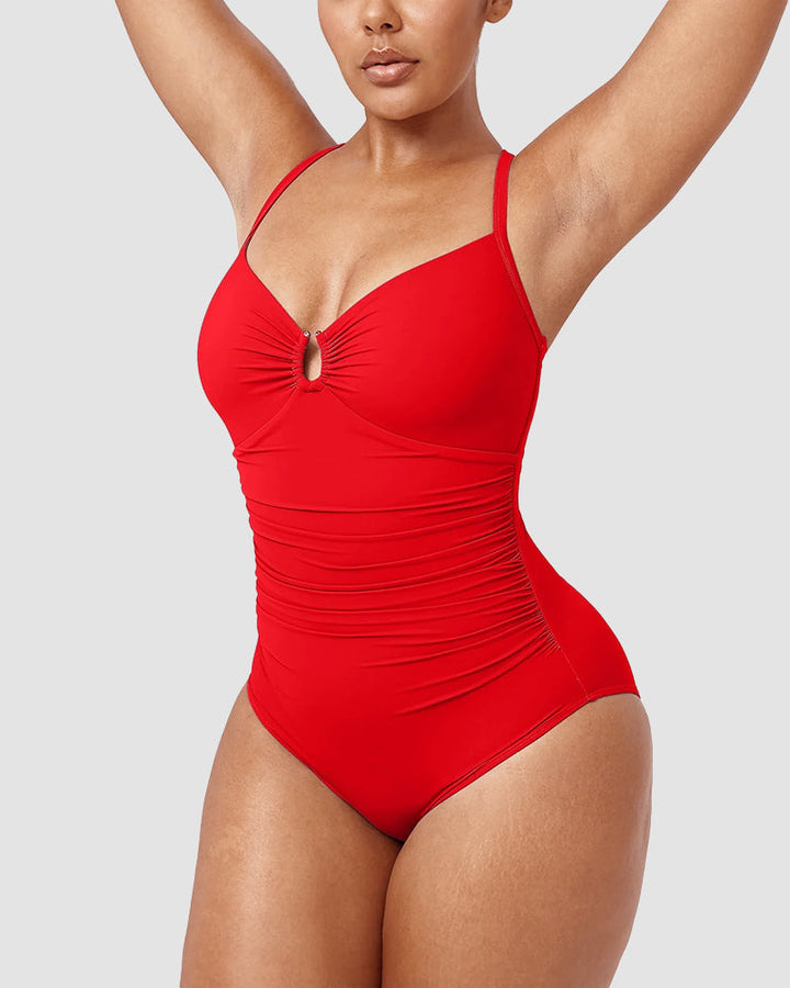Shaping Swimsuit Elegant Sculpt with U‑Ring Cut‑Out