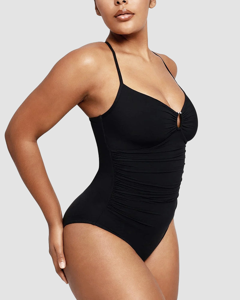 Shaping Swimsuit Elegant Sculpt with U‑Ring Cut‑Out