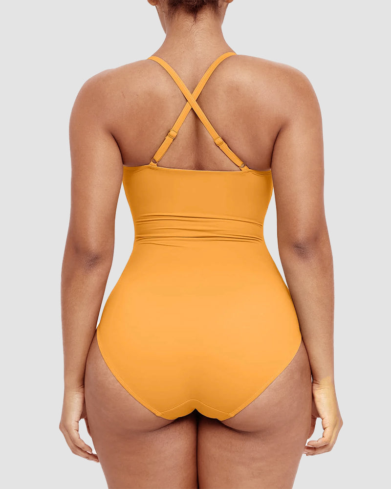 Shaping Swimsuit Elegant Sculpt with U‑Ring Cut‑Out