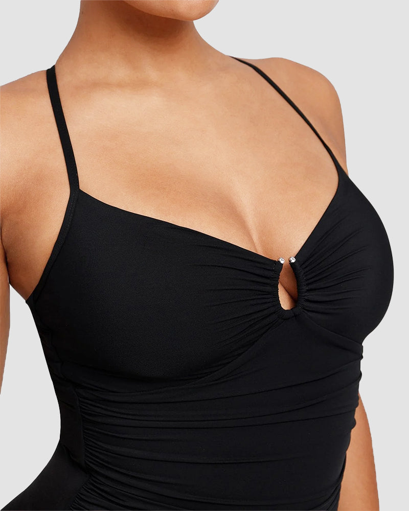 Shaping Swimsuit Elegant Sculpt with U‑Ring Cut‑Out