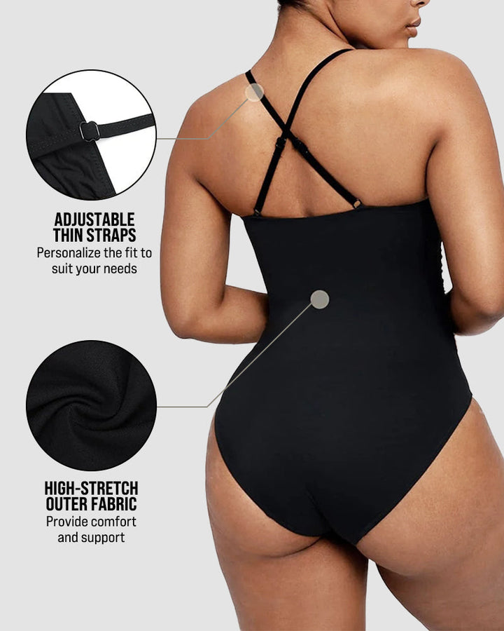 Shaping Swimsuit Elegant Sculpt with U‑Ring Cut‑Out