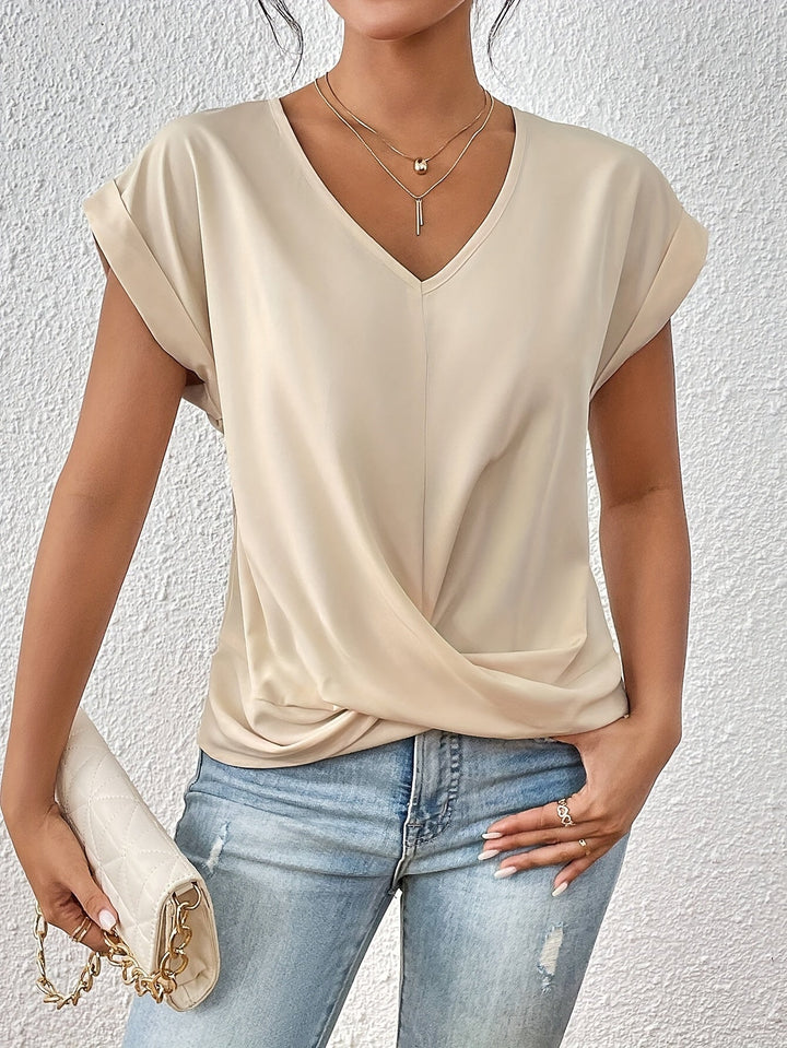 Cleo™ | Casual T-Shirt with Sweetheart Neckline (Buy 1, Get 1 Free)